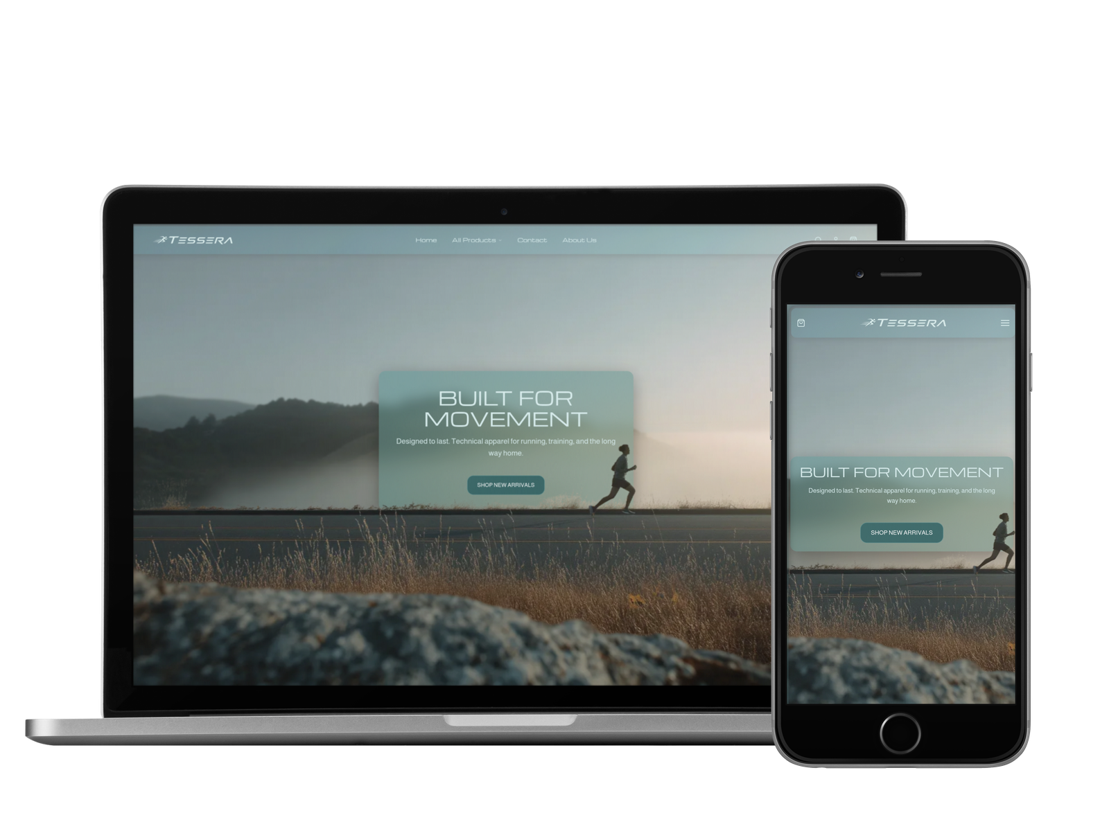 tessera.store — desktop and mobile preview